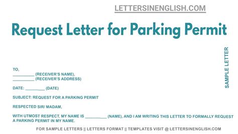 Request Letter for Parking Permission .